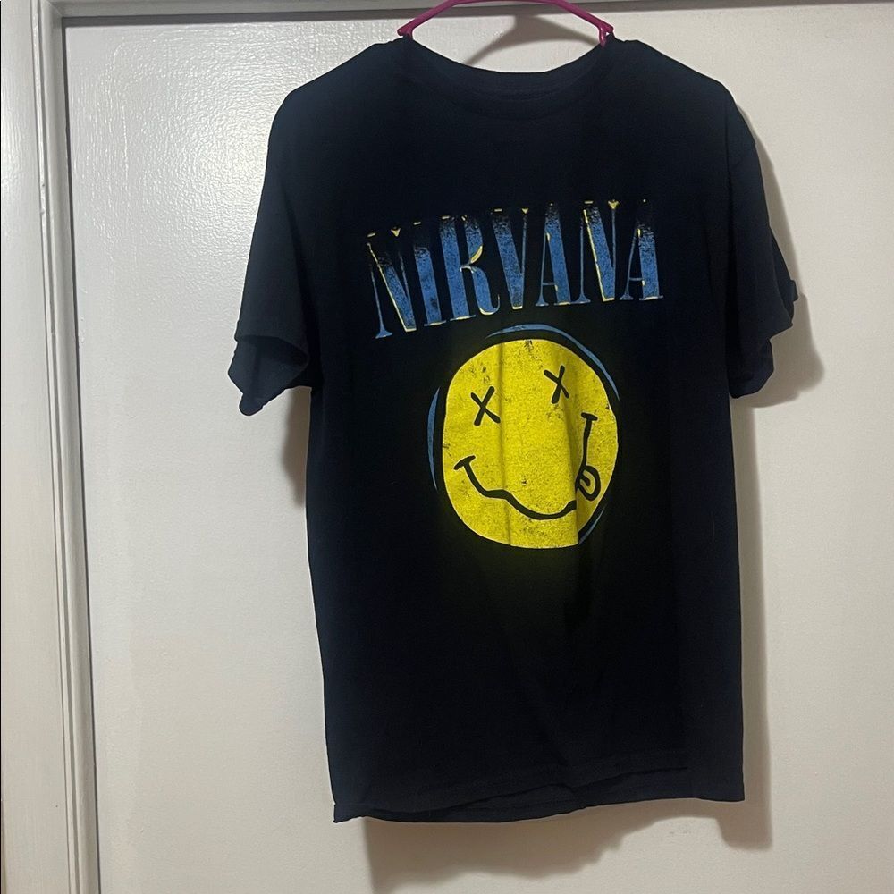 NIRVANA Black Tee  size medium
